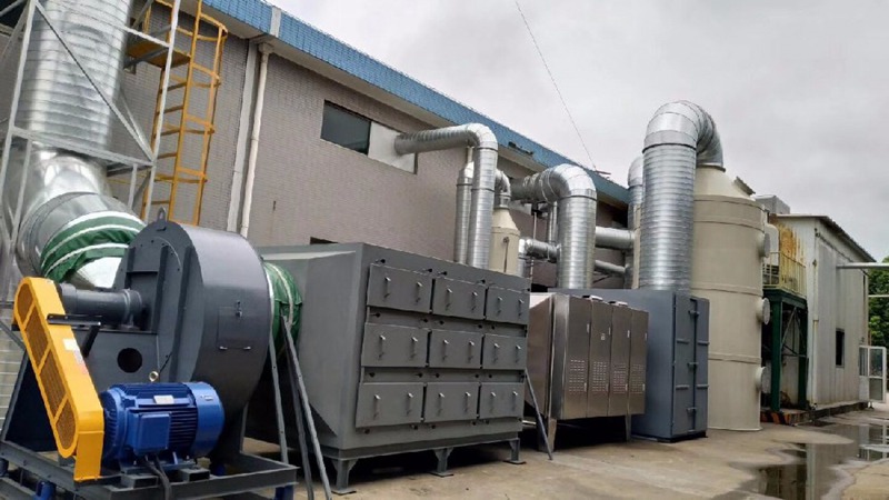 新材料公司注塑VOC含塵廢氣處理案例